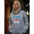 thumbnail image 2 of Happy 4Th July Garland Hoodie Women -Image by Shutterstock, Female 3X-Large, 2 of 4