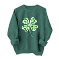 thumbnail image 3 of TaTaai Women Fashion St Patrick's Day Printed Crew Neck Long Sleeve No Hood Sweatshirt Casual Pullover Ladies Daily Commute Festival Event Wear Soft Comfortable Top Gift, 3 of 6