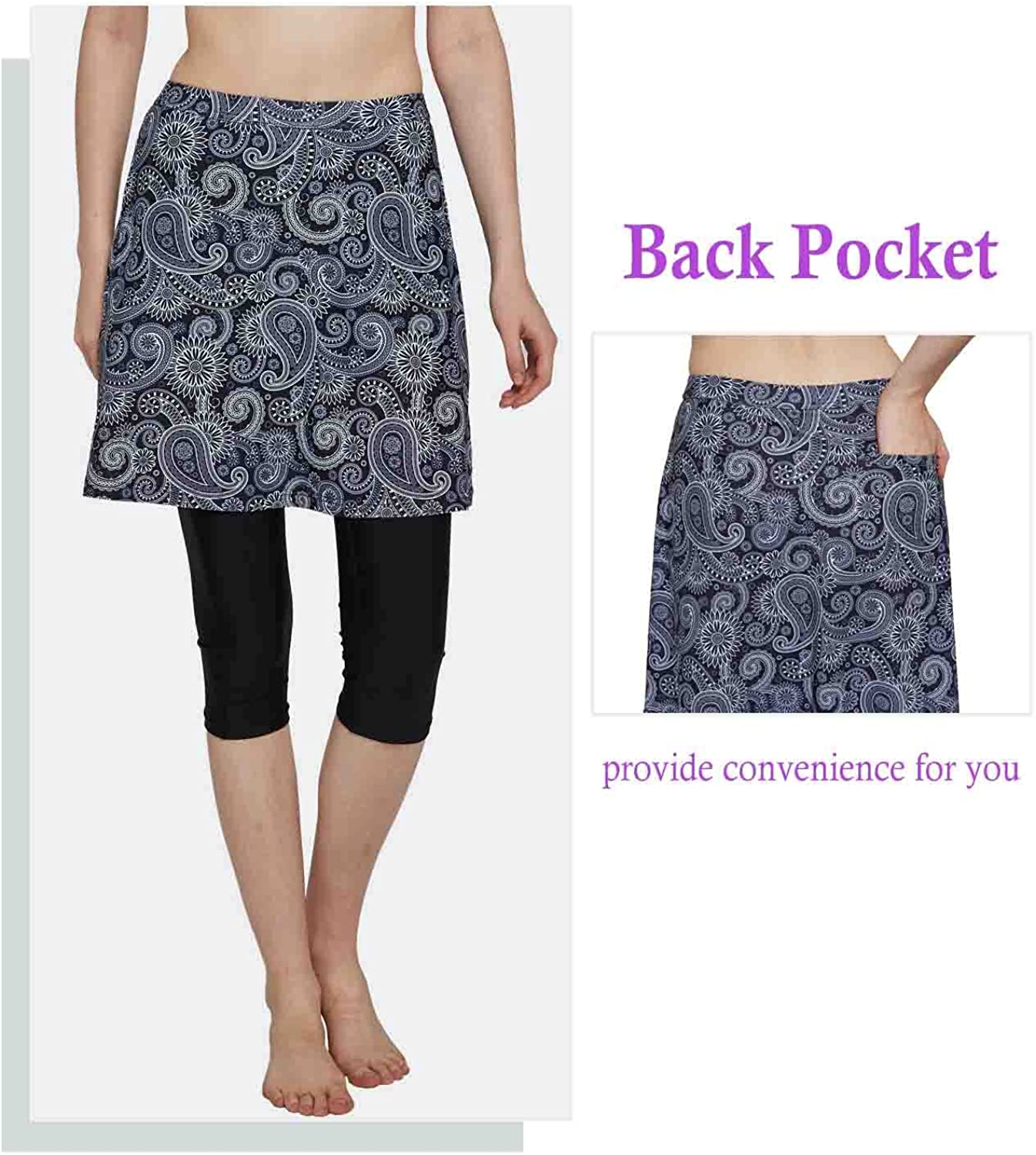 Women Swim Skirt with Leggings Modest 