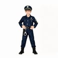 thumbnail image 3 of 9‑Piece Kids Police Pretend Play Costume Set, Role Play Dress‑Up Outfit for Boys 3‑10 Years Old, Navy Blue, 3 of 5