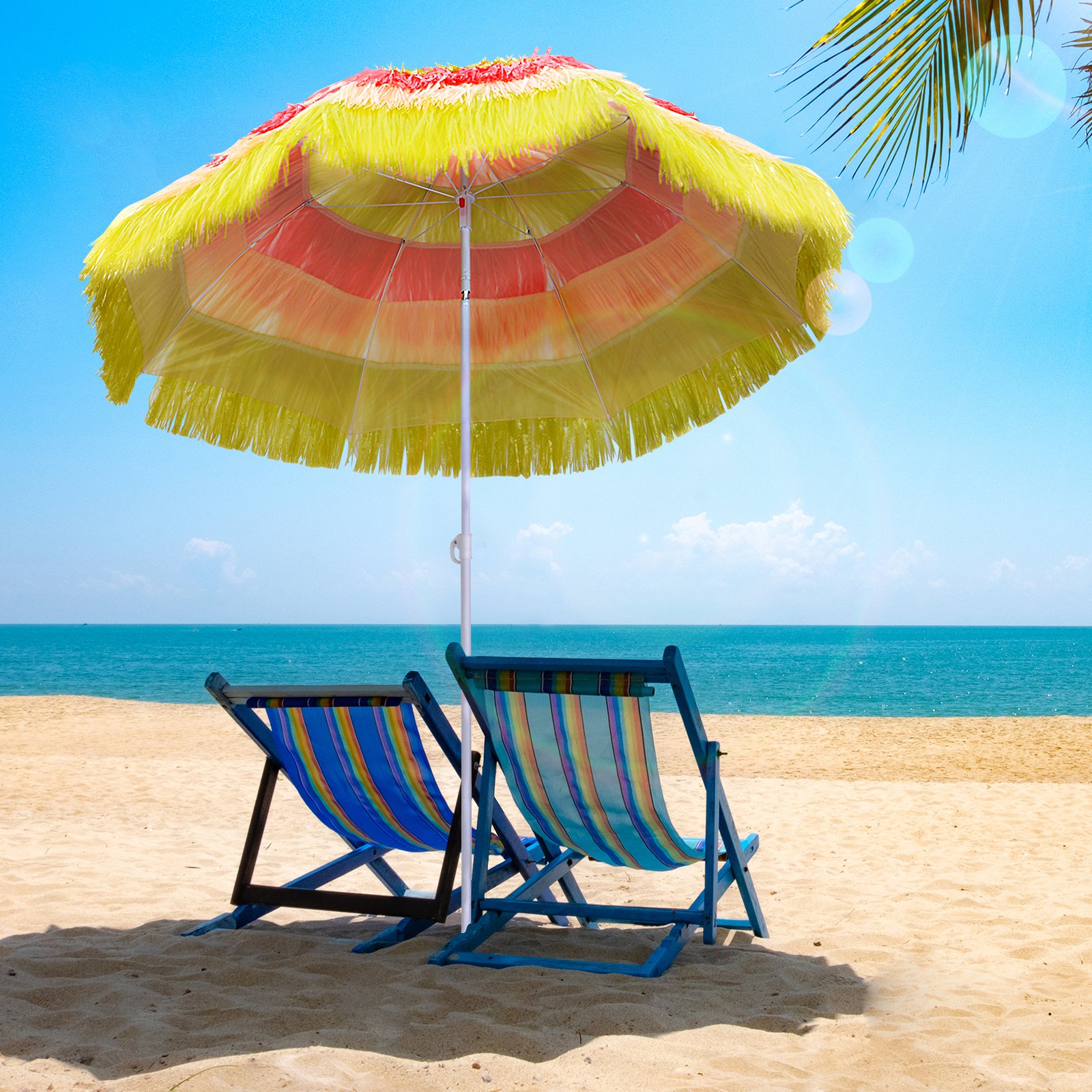 use beach umbrella on patio