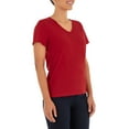 thumbnail image 2 of Time and Tru Women's Pima Cotton Blend V Neck Tee, 2-Pack, Sizes XS-XXXL, 2 of 7