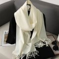 thumbnail image 3 of Bufanda de cachemira de invierno de color sólido con borlas de pashmina para clima frío, bufandas para mujeres y niñas, chal grueso y cálido, 3 of 5