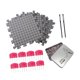 thumbnail image 1 of Esterillas de bloqueo para tejer, reutilizables, extra gruesas, portátiles, de espuma resistente y húmedas. 4 piezas estera, 1 of 9