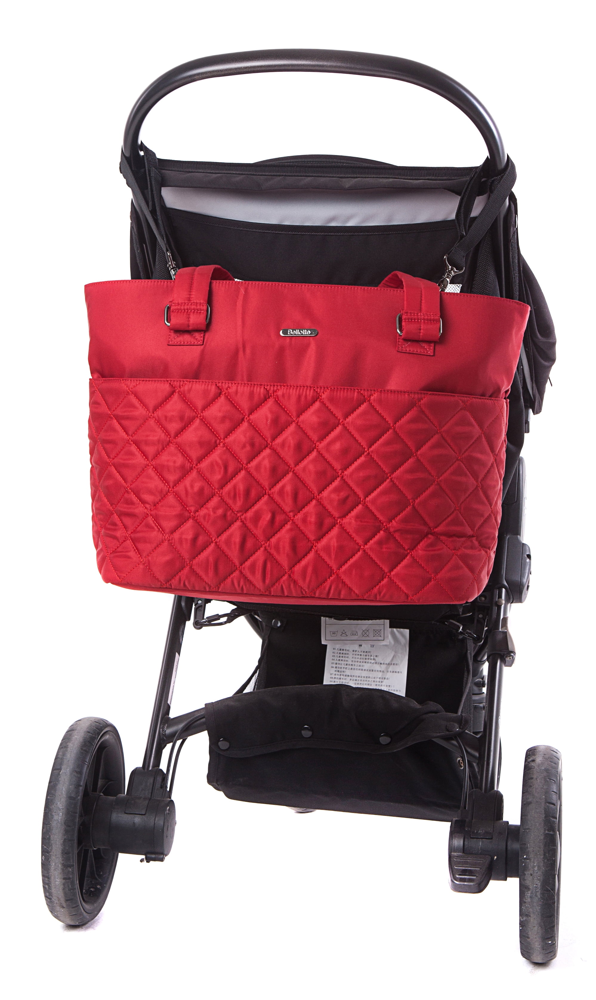 Bellotte Classic Nylon Diaper Bag with 12 Pockets, Red