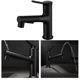 thumbnail image 1 of Lavabo con Grifo Extraíble Rociador, Grifo Mezclador de Lavabo con Un Orificio Y Una Manija para Agua Fría Y Caliente con Gira Negro Macarena Fregadero de lavabo caliente y frío, 1 of 8