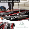 thumbnail image 5 of Red Black Stripes Outdoor Rug for Patio/Deck/Porch, Non-Slip Large Area Rug 4 x 6 Ft, Modern Gradient Abstract Lines Art Indoor Outdoor Rugs Washable Area Rugs, Reversible Camping Rug Carpet Runner, 5 of 8