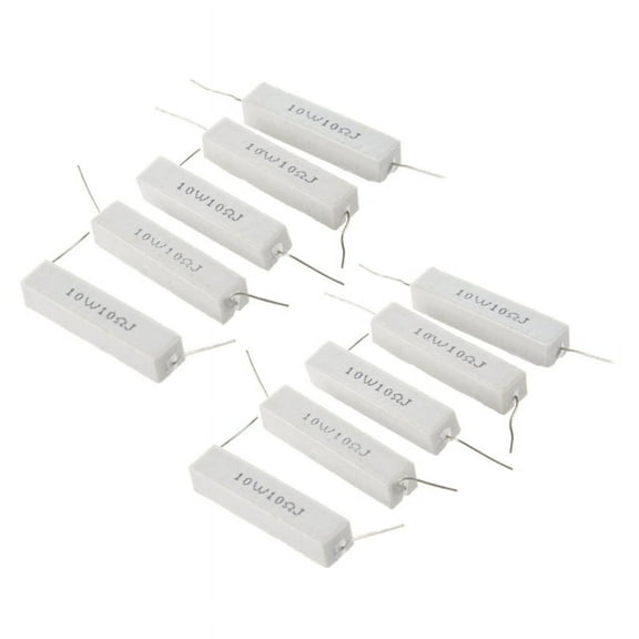 10W 10 Ohm 5% Winding Ceramic Cement Power Resistor x 10