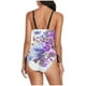 thumbnail image 4 of Tops de Bikini para las Mujeres Patrón Multicolor Impresión Trasera Recorte Sling Traje de Baño, Traje de Baño de Pieza Modesta, 4 of 6