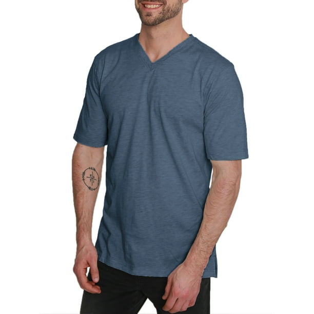 North Hudson Men's Classic Fit V-Neck Jersey T-Shirt - Walmart.com