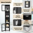 thumbnail image 6 of Costway 71'' Tall Tower Bathroom Storage Cabinet Organizer Display Shelves Bedroom Black, 6 of 11