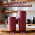 thumbnail image 5 of Replacement Slider Lid for Owala SmoothSip 20oz & 12oz, Top Cover Compatible with Owala 24oz Coffee Tumbler, Coffee Travel Mugs Leakproof Accessories, BPA-Free (Black Cherry), 5 of 9