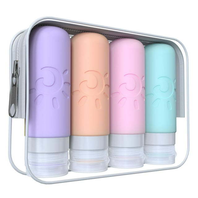 Botellas de viaje Zafit de 90 ml para artículos de tocador, aprobadas por la TSA, 4 unidades