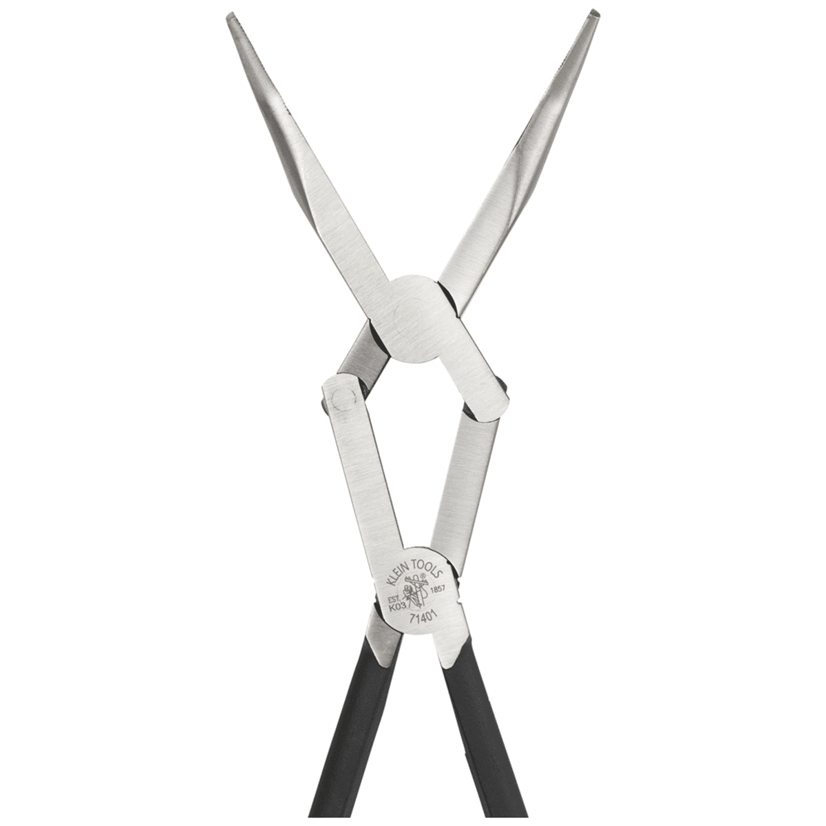 Klein Tools Pliers, Long Reach Needle Nose Pliers, Bent Nose, 13-Inch