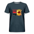 thumbnail image 3 of Awdenio Shirts for Men Canadian Flag Crewneck Pullover Soft Short Sleeve Round-Neck Blouses Shirts, 3 of 3
