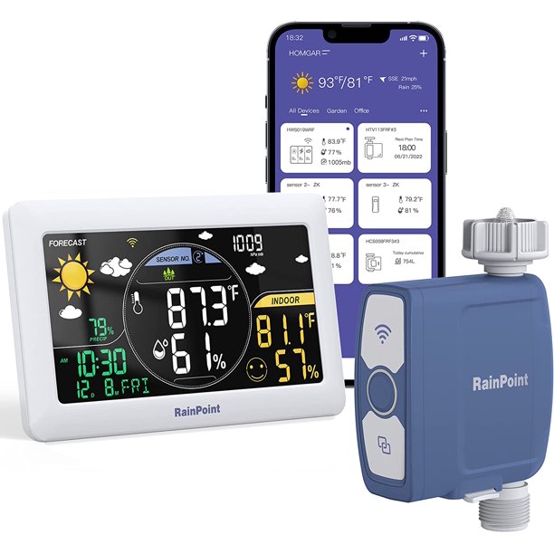 WiFi Hose Timer, Smart Water Timer with Water Usage-Based and Soil