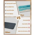thumbnail image 4 of Teal Coastal Stair Treads for Wooden Steps Indoor Runner Rug Carpet, Summer Beach Nautical Abstract Art 15 Pieces Peel and Stick Staircase Step Treads Covers Washable Throw Door Mats, 30"x8", 4 of 5