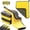 grey-yellow5pack, variant on Thick and Quick Drying Car Microfiber Cleaning Towel 800GSM Polishing Waxing Auto Detailing Towel Cloth (10pack,11.8 x 11.8inches) (Grey-Yellow)