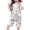 White, variant on Girls Sleepwear Set for Toddlers Bow Print Short Sleeve Pajama Outfit—Soft Comfortable Nightwear for Everyday Casual Wear Suitable for Spring and Summer