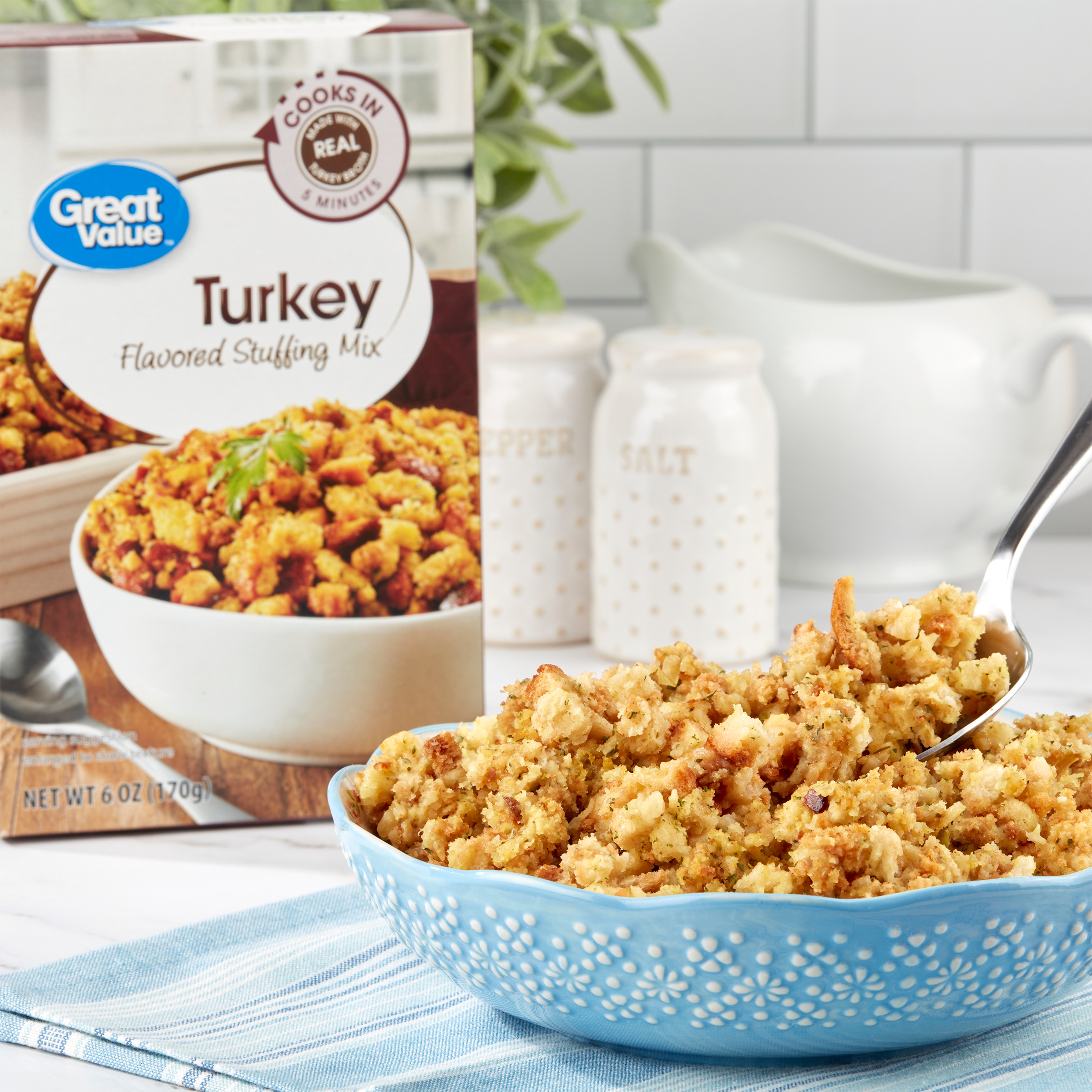Great Value Turkey Flavored Stuffing Mix, 6 oz - image 2 of 9