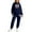 Blue, variant on HOWPAY Womens Sweatsuits 2 Piece Set Valentines Bow Graphic Long Sleeve Hoodies Pullover and Jogger Sweatpants Tracksuits Casual Soft Comfy Fall Outfits Black L
