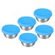 thumbnail image 1 of 5uds Contenedores Condimentos Acero Inoxidable 1.75oz Contenedor Aderezo para Ensaladas con Tapas Silicona Azul Unique Bargains, 1 of 5