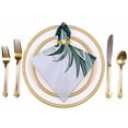 thumbnail image 2 of Jiayy Pineapple Flowers Leaves Dinner Napkins for Dining Table Kitchen Party Decor 2 PCS, 2 of 7