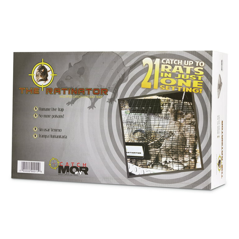 Rugged Ranch 73330 RUGGED RANCH RATTR The Ratinator Multiple Catch Live Rat  Trap , 21 Rats in One