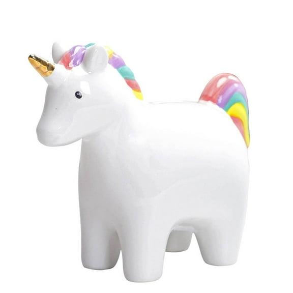 Raindrops Cartoon Unicorn Piggy Bank for Kids Creative Ceramic Savings Box with Assorted Color
