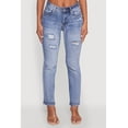 thumbnail image 4 of Womens WAX Distressed Straight Leg Jeans, 4 of 5