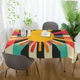 thumbnail image 5 of Yayeee Tablecloths for Rectangular Tables 60 x 90 inch Party Table Cover, Geometric Sun, 5 of 6
