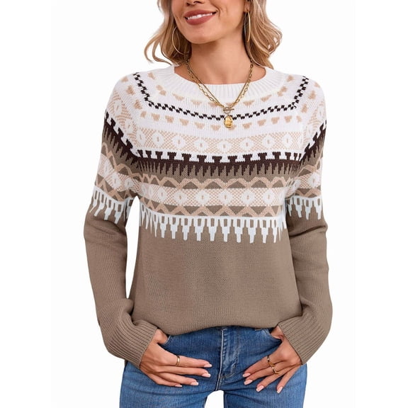 Women'S Casual Vintage Sweater Raglan Sleeve Crew Neck Knit Pullover Comfortable Warm Autumn Top Khaki XL