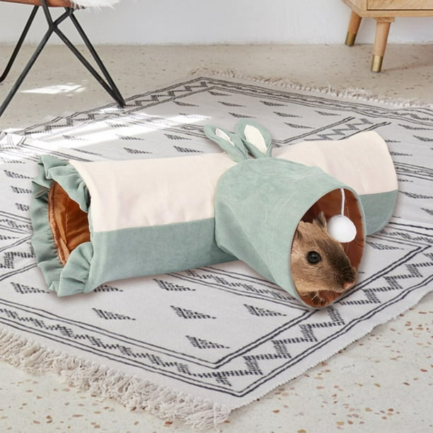 Pequeño de escondite de animales, juguete plegable para mascotas, tubo de para conejo, hámster, conejillo de , chinchilla, erizo, - Conejo Conejo verde Salvador Túneles de conejillos de Indias