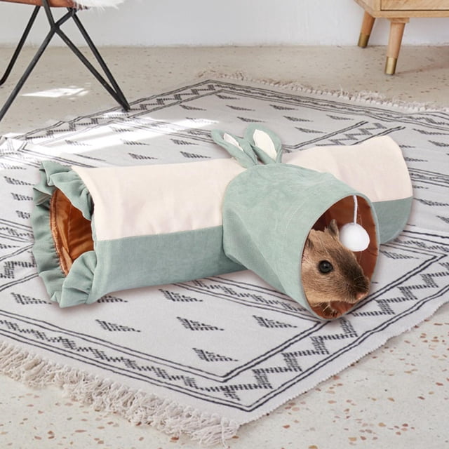 Guinea Pig Tunnel Tube, Pet Interactive Toy, 3 Way Hideaway Small Animal Playing