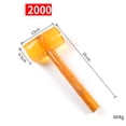 thumbnail image 1 of Rubber Hammer Transparent Wooden Handle Mounted Mallet for Floor Tile Furniture Installation2000 Type 6.5cm, 1 of 1