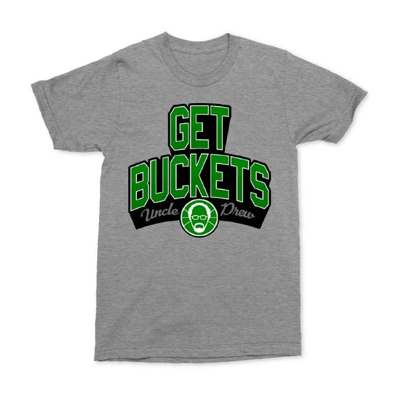 Changes Mens Get Buckets Graphic T-Shirt, Grey, X-Large