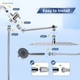 thumbnail image 6 of Doulami 12 Inch Rainfall Shower Head Combo 5-Setting High Pressure Handheld Showerhead, 6 of 10
