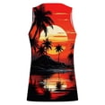 thumbnail image 5 of Beach Tank Top Men Lightweight Breathable Coconut Tree Graphic Sleeveless Shirt Casual Hawaii Vacation Shirts, 5 of 5