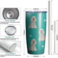 thumbnail image 3 of Poodle Dog Tumbler Stainless Steel Insulated Travel Coffee Cups with Lid and Straw,Ideal Memorial Gift for Dog Dad/Mom,20oz, 3 of 6
