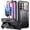 Black, variant on Poetic Revolution Case for Samsung Galaxy A37, | Slide Camera Cover | Tempered Glass Screen Protector | 20FT Mil-Grade Drop Tested | Full-Body Rugged Dual-Layer Shockproof Cover with Kickstand, Black