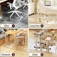 thumbnail image 6 of Mirrasia 36"x 46" Tempered Glass Floor Mat Heavy Duty Hard Office Chair Mat,Clear, 6 of 6