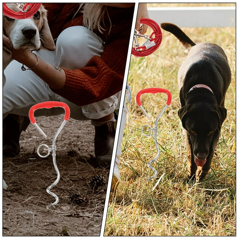 Dog Tie Out Stake Heavy Duty Dog Ground Stake Outdoor Dog Anchor