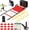 Red, variant on Agility Ladder Speed Equipment Set-20ft Agility Ladder,12 Soccer Cones,4 Hurdles, Jump Rope, Running Parachute| Basketball Football Soccer Equipment for Youth Adults