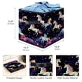 thumbnail image 3 of Starry Unicorn Foldable Storage Box with Handle, 10.8"x10.5"x10.6", Large Capacity Storage Bin Cube Organizer, 3 of 6