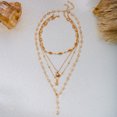 thumbnail image 5 of NICKSUN Boho Summer Beach Layered Necklace, Multilayer Starfish Scallop Pearl Y-Drop Long Chain, Colorful Enamel Rhinestone Ocean Stackable Statement Jewelry, 5 of 7