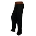 thumbnail image 2 of eVogues Plus size Crinkled Chiffon Pants Black, 2 of 4