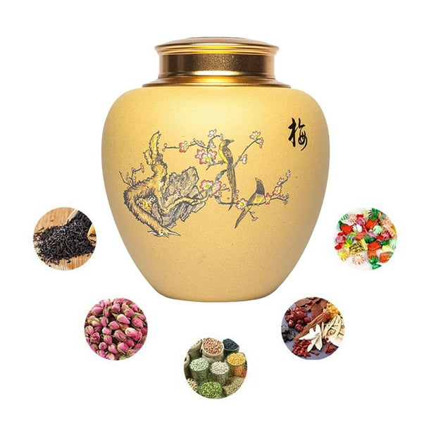 Recipiente de té Macarena tarro hermético 12cm x 14.5cm