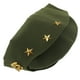 thumbnail image 2 of EeaseMX Sombrero de baile de marinero Cuadrado Rendimiento de baile Ventilador de velero Azafata Gorra de barco Otoño Tres estrellas Boinas de trigo Gorra militar (Verde militar), 2 of 8