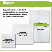 Crocodile Cloth Large Garage Cleaning Wipes, 90 Count, 10x15 Inches, For Interior & Degreasing