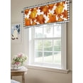 thumbnail image 4 of Fall Pumpkin Valances for Windows Maple Leaf Black White Buffalo Plaid Thanksgiving Kitchen Valance Curtain Rod Pocket Small Curtains for Cafe Bathroom Laundry Basement 42" x 12", 4 of 8